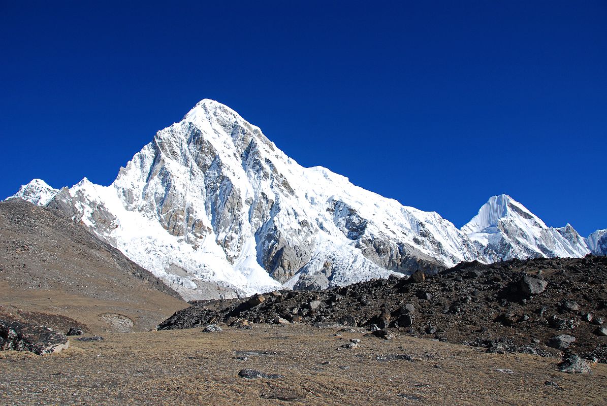 16 Pumori And Lingtren From Near Gorak Shep